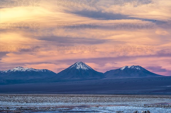 Andean scenery and Salar de Atacama salt flat