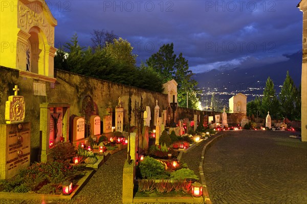 Cemetery at night