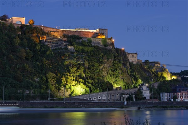 Ehrenbreitstein Fortress above the Rhine River