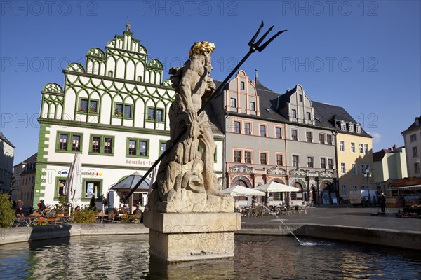 Neptune Fountain on Marktplatz square