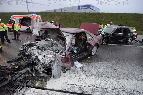 Fatal road traffic accident caused by a wrong-way driver on the A 81 motorway