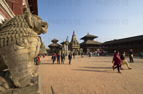 People walking on Durbar Square