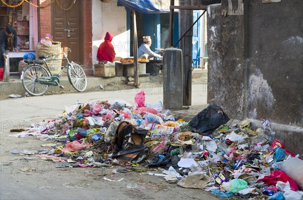 Garbage piling up in the street