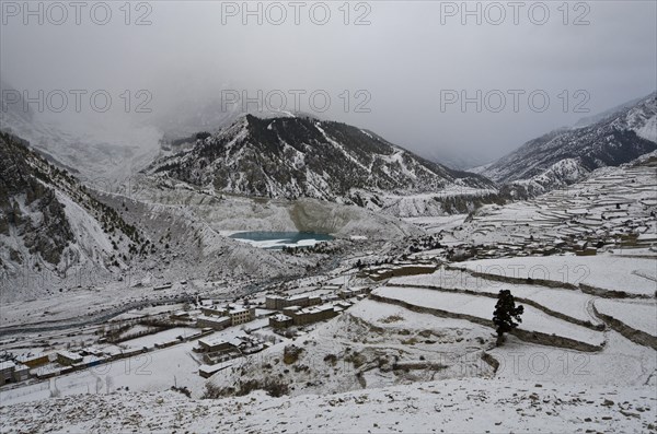 Snowed in Marsyangdi Yuni valley above Manang