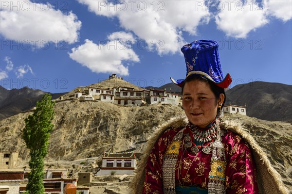 Ladakhi woman wearing traditional dress