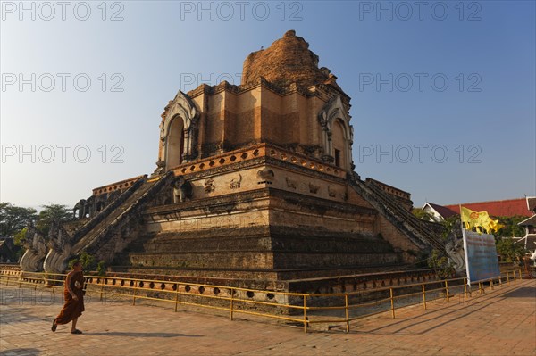 Stupa with elephant statues