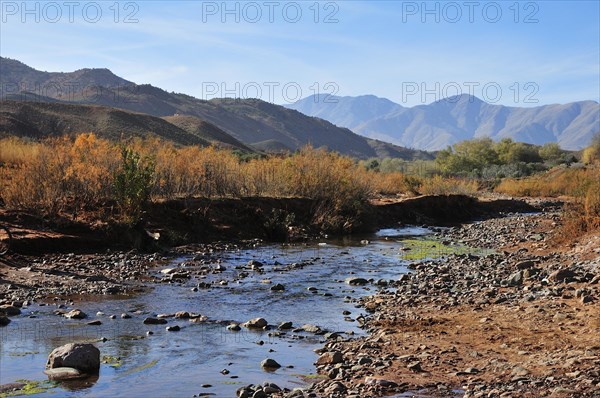 Small river in a barren landscape