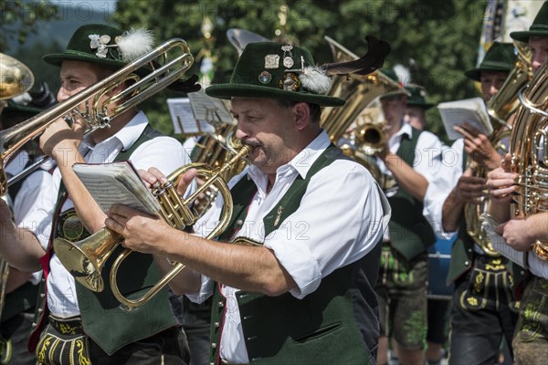 Band at the Oberlandler Gauverband costume parade