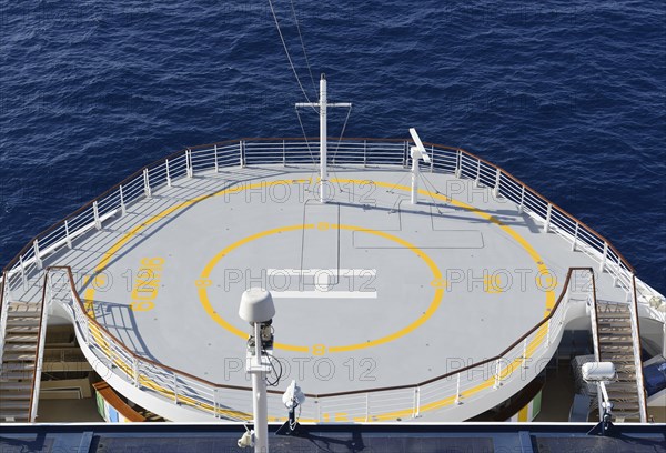 Helipad on a cruise ship