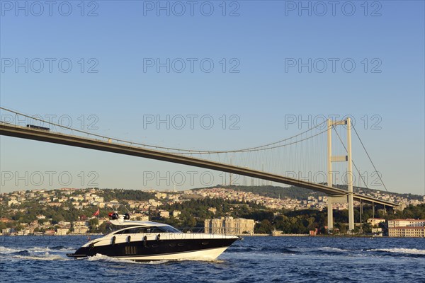 Motor yacht on the Bosphorus