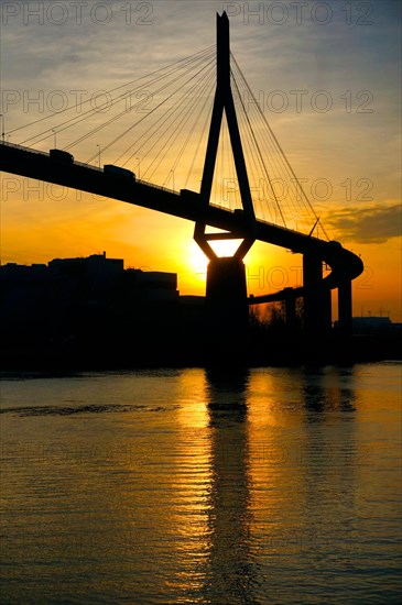 Koehlbrand Bridge at sunset