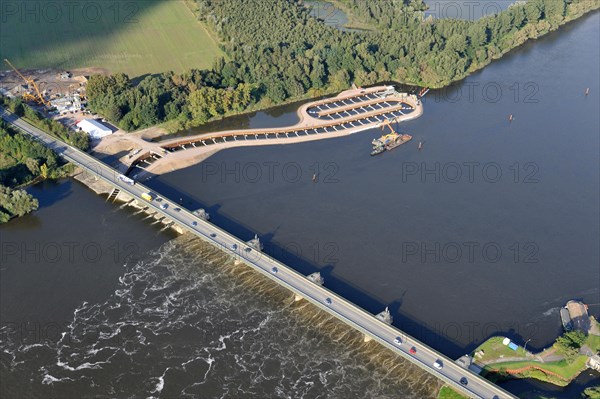 Fish ladder or fish facility on the Elbe River