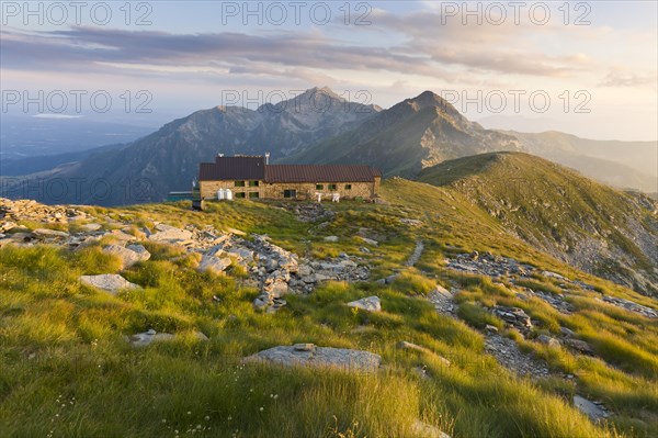 Rifugio Coda mountain hut on the Alta Via delle Alpi Biellesi trail
