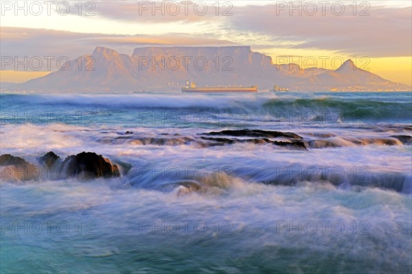 Table Mountain at dusk