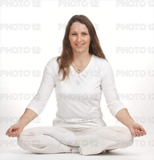 Woman practicing yoga