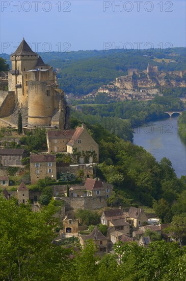 Townscape with Castelnaud Castle