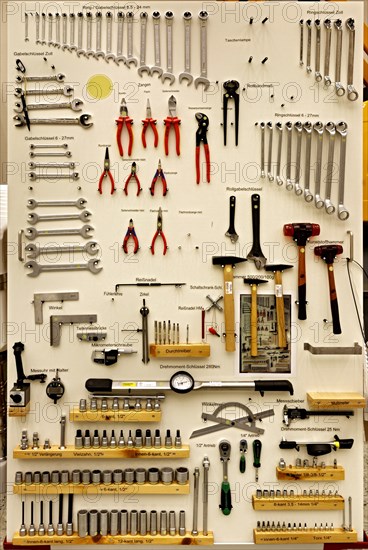 Range of tools in a cleanroom for the production of satellites from the space company Astrium