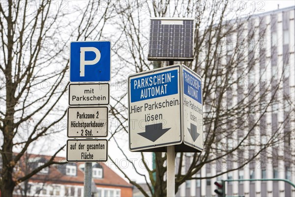 Solar powered parking ticket vending machine