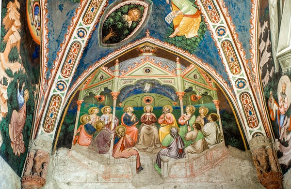 Fresco with representation of Pentecost