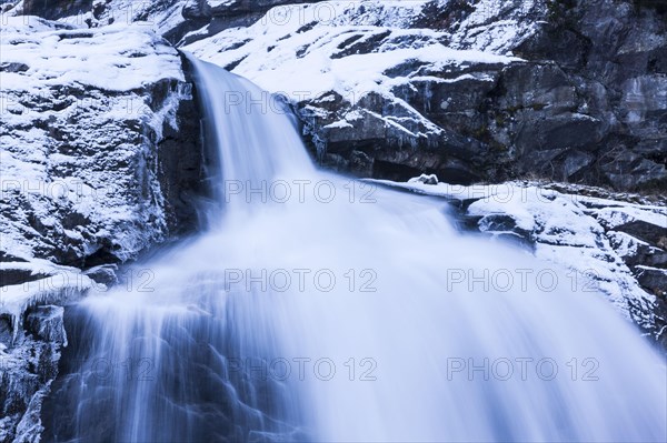 Krimml Waterfalls in winter