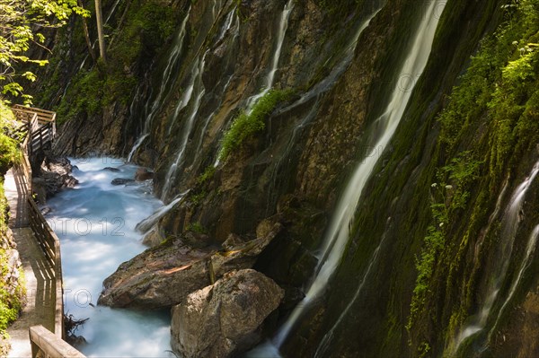 Wimbach stream and waterfalls in the Wimbachklamm gorge