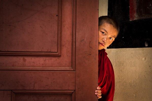 A young monk from Amitabha Monastery