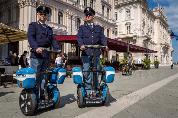 Two Italian police officers on Segways