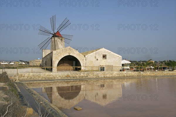 Windmill in a saline