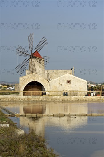 Windmill in a saline