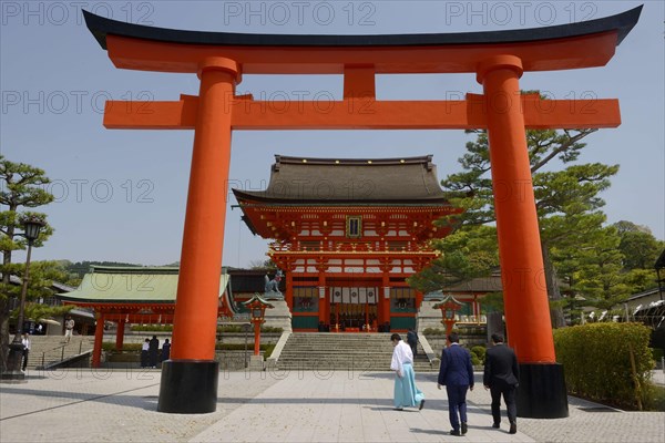 Torii outside the Fushimi Inari Taisha Shinto shrine