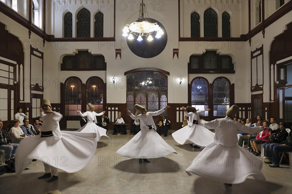 Whirling Dervishes dancing the Sema