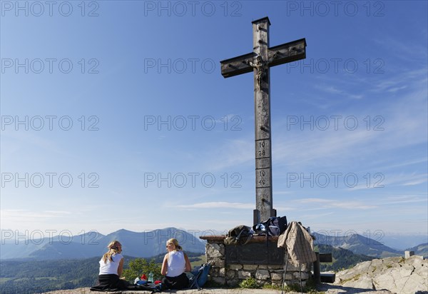 Summit cross on Zwoelferhorn Mountain