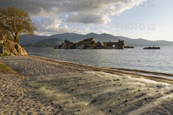 Fishing net on the shore