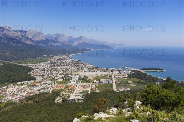 View from Mt. Çalistepe over Kemer with Taurus Mountains