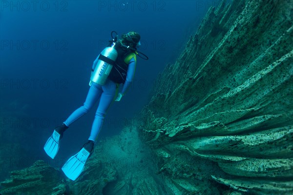 Scuba diver in Barracuda Lake