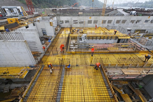 Construction site of the new hydropower plant in Rheinfelden