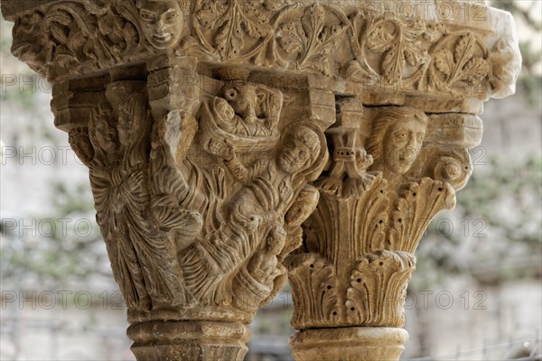 Romanesque capital in the cloister