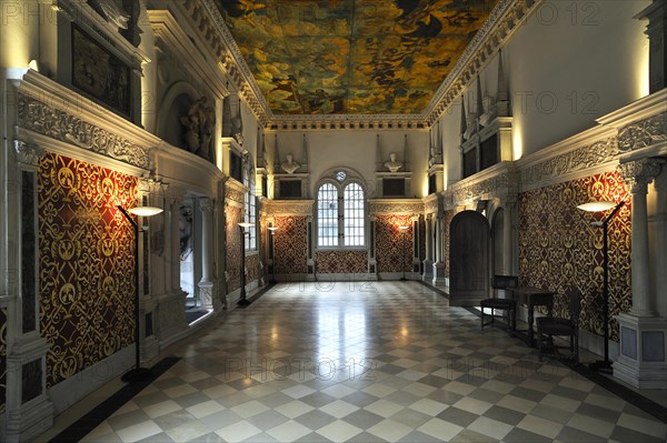 Restored Hirsvogel Hall with a canvas ceiling