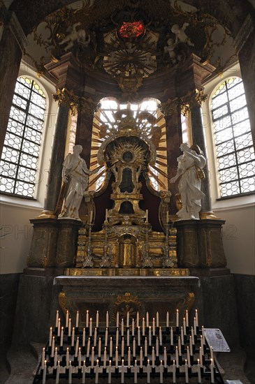 St. Quirinus Rococo Chapel from 1746 in the Baroque Parish Church of St. Quirinus