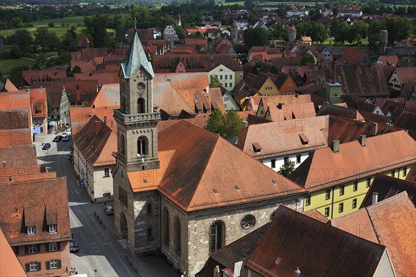 View from the tower of St. George's Church to the Evangelical-Lutheran parish church of St. Paul