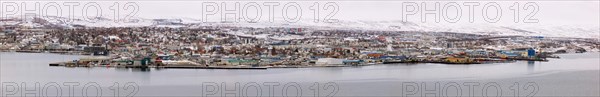 Panoramic view of town of Akureyri