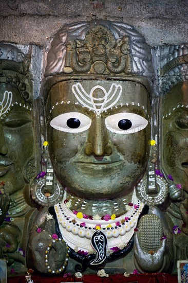 Shiva-portrait in the Samadhishwar Temple dedicated to Shiva