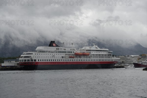 Passenger ship MS Finnmarken in the port of Vega