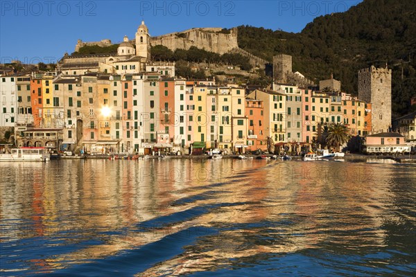 Harbour and historic town centre on the coast