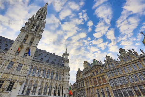 City hall Hôtel de Ville or Stadhuis on Grand Place or Grote Markt square