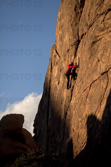 Climber on a rock