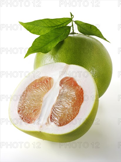 Half and whole pomelo