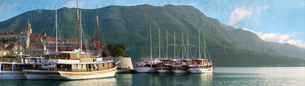 Charter cruise boats in the harbour of Korcula town