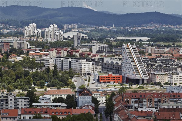 Cityscape with modern buildings