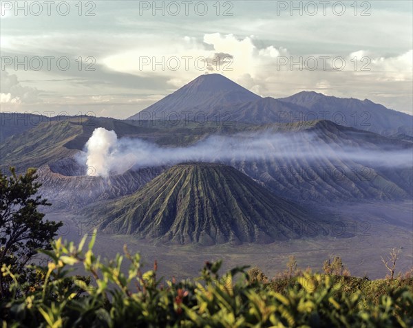 Mount Bromo with smoke